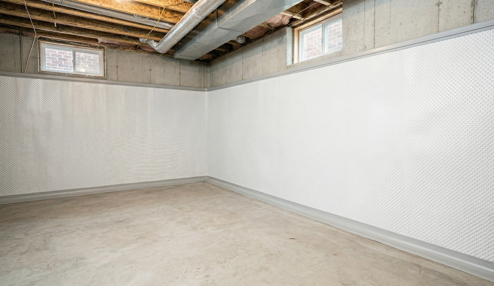 Basement after a waterproofing service by experts