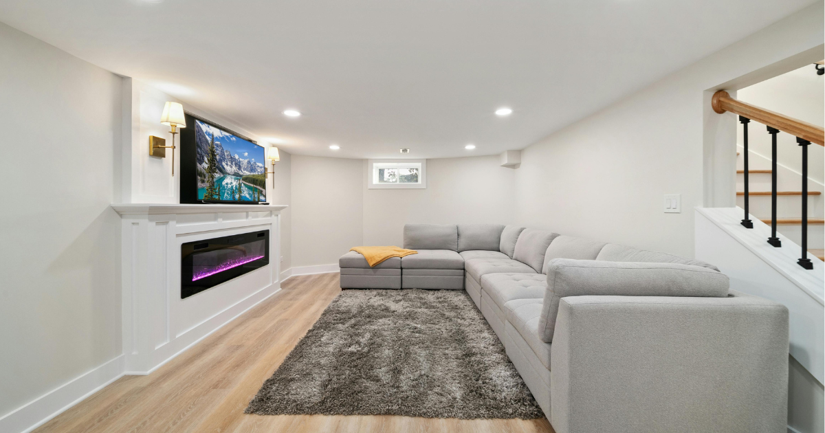 basement following waterproofing and decoration following painting