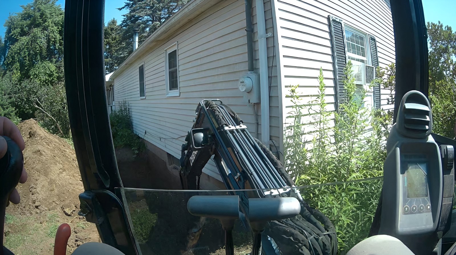 Top Course Masonry excavation for foundation repair