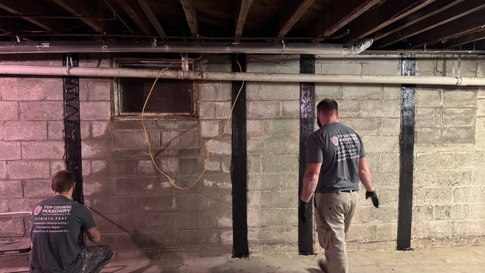 Foundation expert during a detailed inspection